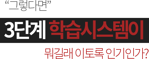그렇다면 3단계 학습시스템이 뭐길래 이토록 인기인가?