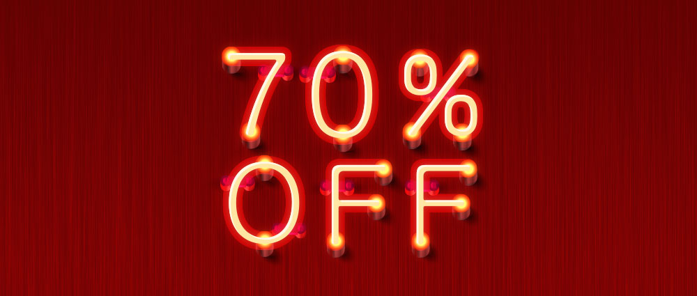 70% off