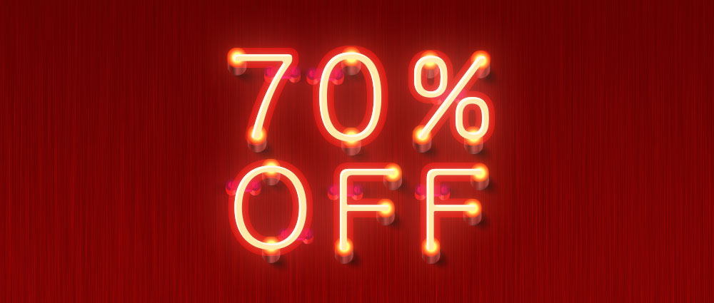70% off